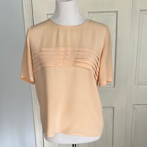 Nina Ricci pale peach silk blouse